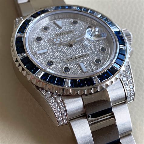rolex submariner sapphire and diamond